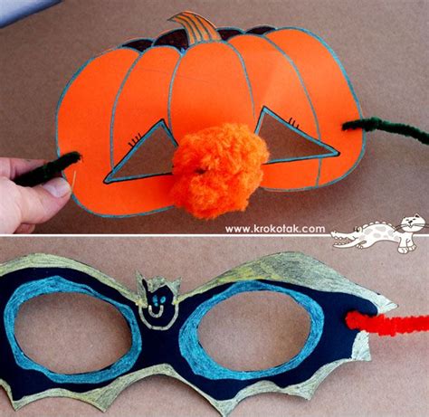 Masks for Halloween | Halloween crafts for kids, Halloween masks, Halloween crafts