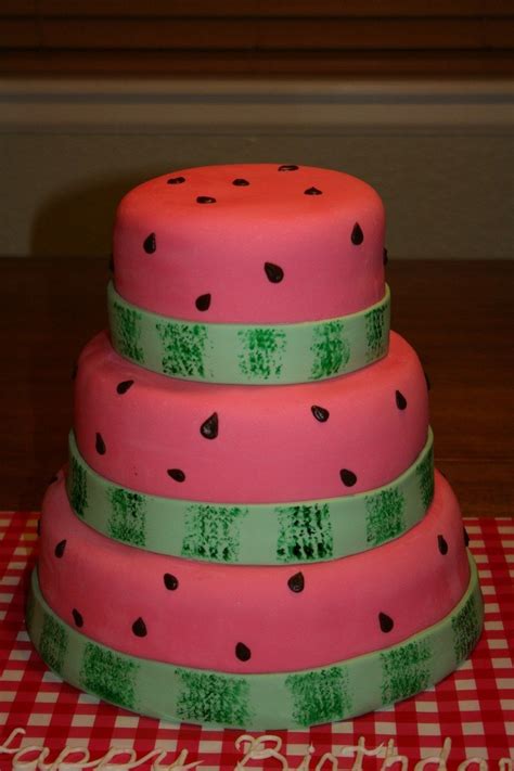 Watermelon Birthday Cake Watermelon Birthday Cake Cakecentral ...