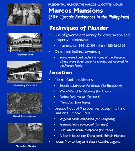 Presidential Plunder: Marcos' Ill-Gotten Wealth (Marcos Mansions) : r/EnoughMarcosSpam