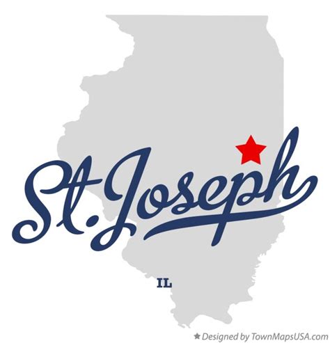 Map of St.Joseph, IL, Illinois