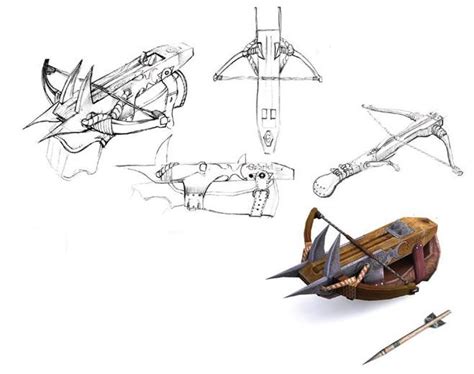 Crossbow Sketch at PaintingValley.com | Explore collection of Crossbow ...