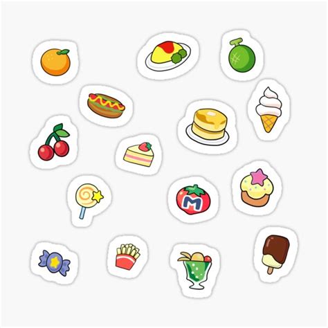 "kirby food items " Sticker for Sale by majinjoni | Redbubble