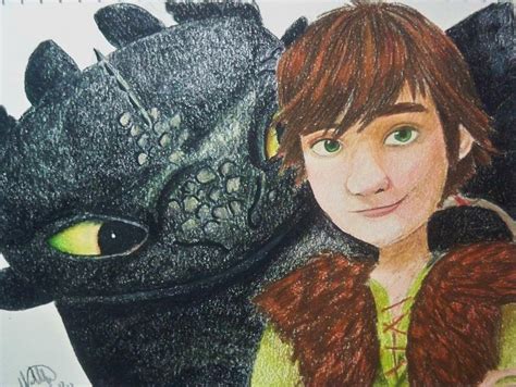 Hiccup and Toothless Drawing by Madelyn Mershon - Pixels