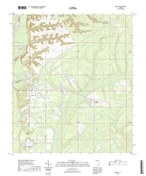 Mytopo Bristol, Florida Usgs Quad Topo Map - Bristol Florida Map ...