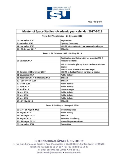 Academic Year Calendar 17-18 | PDF