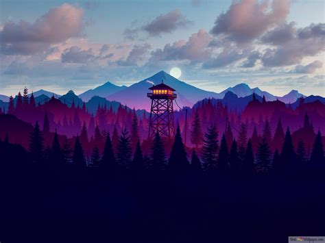 Firewatch with Forest 4K wallpaper download