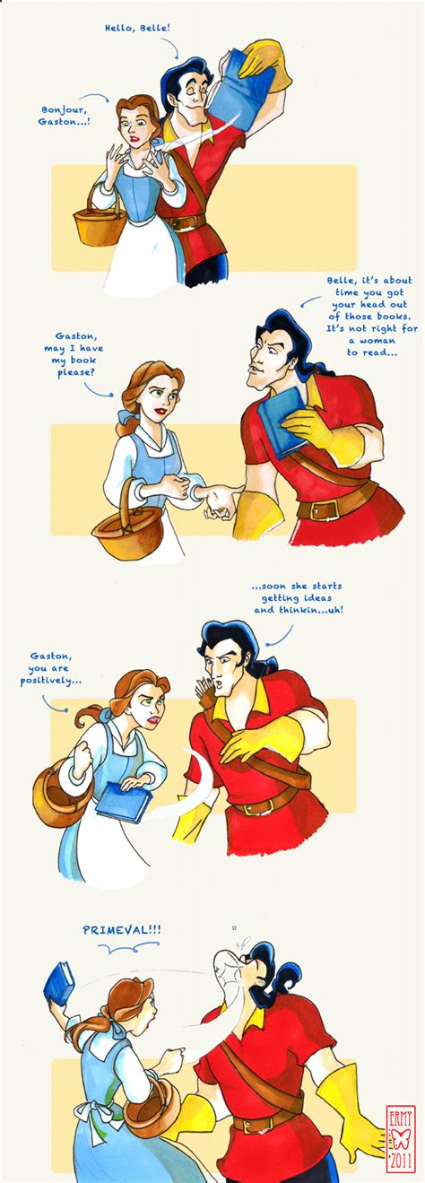 Belle and Gaston - Disney Princess Fan Art (25555978) - Fanpop