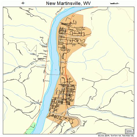 New Martinsville West Virginia Street Map 5458684