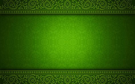 Download wallpapers green floral pattern, green vintage background ...