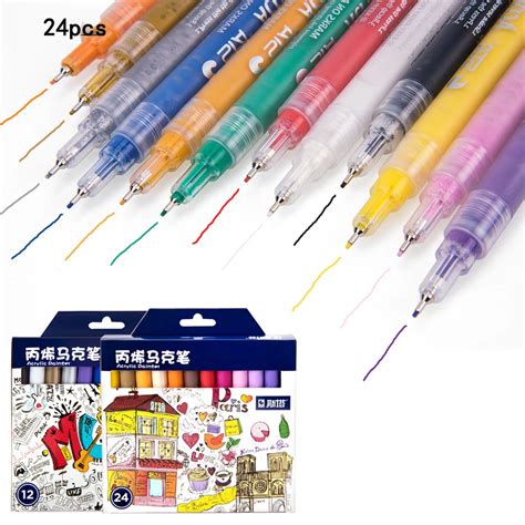 Aliexpress.com : Buy Acrylic Markers Pen 12 24Colors Premium Paint Pens ...