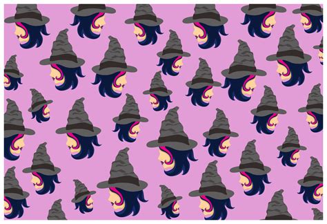 Halloween Witch Head Pattern Background 34466318 PNG