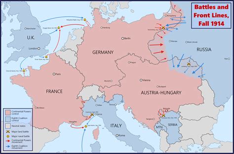Battles and Front Lines, Fall 1914 [Weird WW1] : r/imaginarymaps