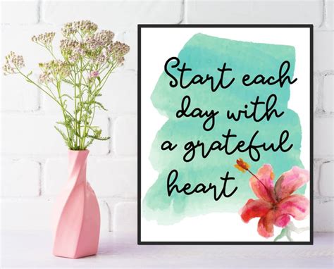 Grateful Heart Wall Art | Inspirational Quote Wall Art | POPSUGAR ...