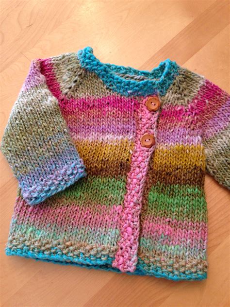 Just finished this baby sweater, using Noro Taiyo. It turned out so ...