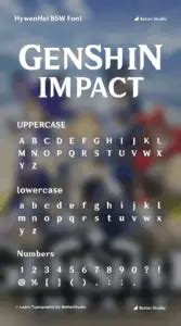 Genshin Impact Font: Download Free Font & Logo