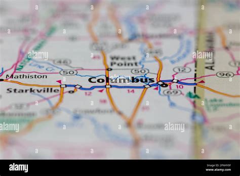 Map of columbus hi-res stock photography and images - Alamy