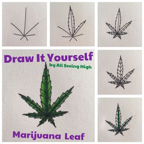 Simple Weed Leaf Drawing at GetDrawings | Free download