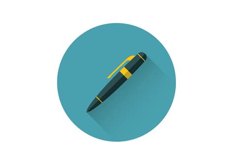 Pen Flat Vector Icon - SuperAwesomeVectors