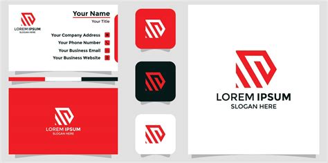 minimalist logo letter P and branding card 9459160 Vector Art at Vecteezy