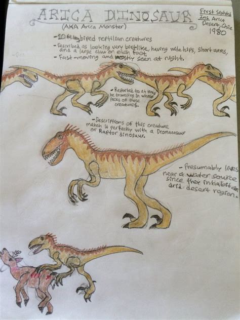 Cryptid Sketch: Arica Dinosaur by Strikerprime.deviantart.com on @DeviantArt | Kaiju art ...