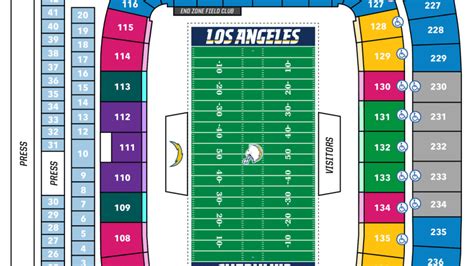 Los Angeles Chargers New Stadium Seating Chart: A Visual Reference of ...