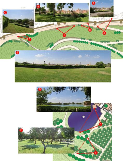 detailed plans for parts of Al-Azhar Park showing the six types of... | Download Scientific Diagram