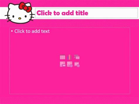 Hello Kitty Powerpoint Templates - 4 Presentation