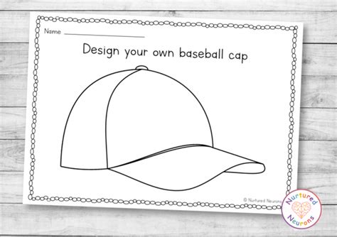 Design You Own Baseball Cap – Printable Summer Hat Template - Nurtured ...