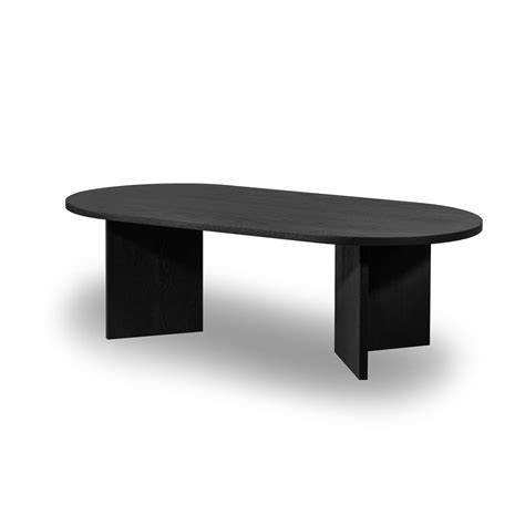 Buy Edge Oval Coffee Table - Black Online | RJ Living