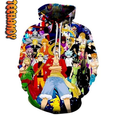 Anime All Stars 3D Hoodie