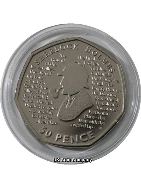 2019 Sherlock Holmes Brilliant Uncirculated Royal Mint 50p Fifty Pence Coin