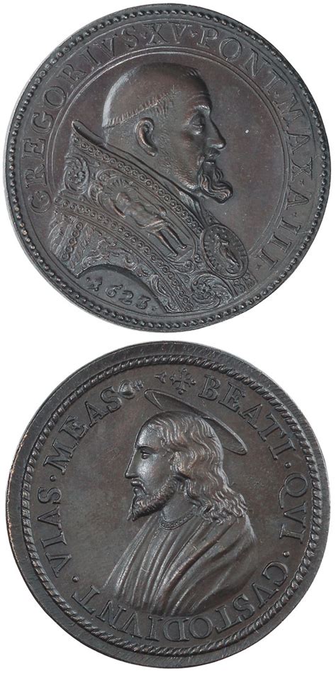 Jencius Coins - Gregory XV (1621-3) Bust of Christ Medal