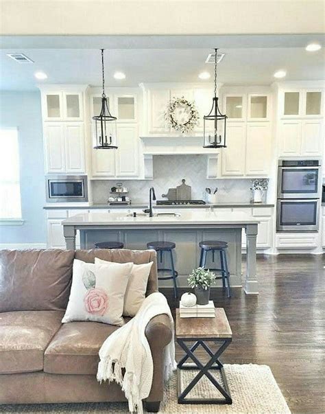 Small Kitchen Living Room Combo Luxury Love This Color Bo and Open Kitchen to t… | Modern ...