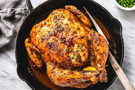 Roasted Chicken Recipe with Garlic Herb Butter – Whole Roast Chicken Recipe — Eatwell101