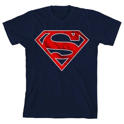 Superman Red Logo Boy's Navy T-shirt : Target