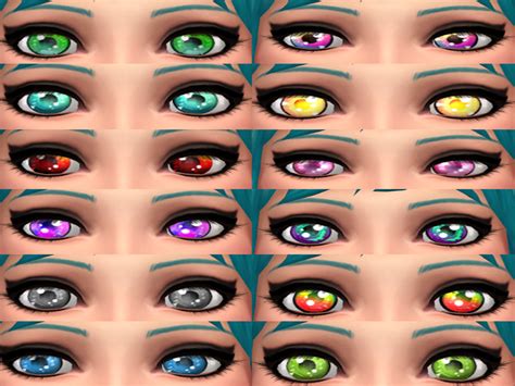 The Sims Resource - Anime Style Eyes Multiple Colors