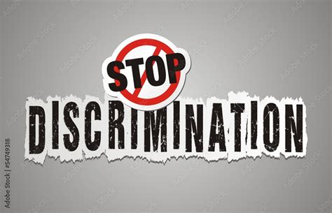 stop discrimination poster, beckdrop, banner vector de Stock | Adobe Stock