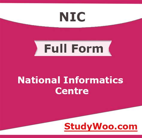 Full form of NIC, what is the full form of NIC? - StudyWoo