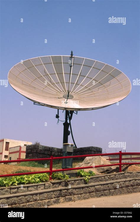 Parabolic satellite TV Dish Antenna ; india ; asia Stock Photo - Alamy