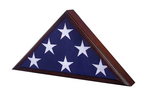 Flag Case for American Veteran Burial Flag 5' x 9.5', Cherry Finish | eBay