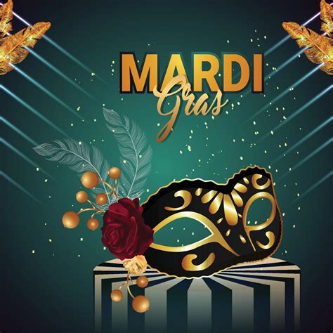 Mardi gras party background with creative mask 2276636 Vector Art at ...