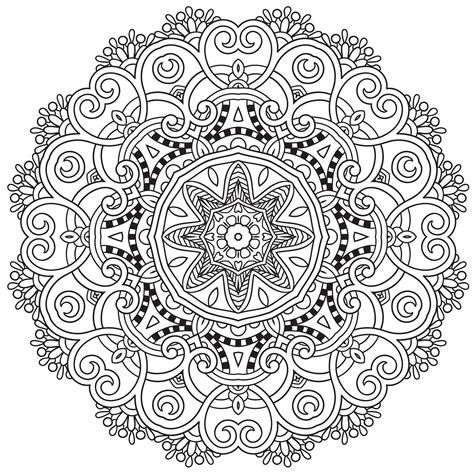 Download 124+ Flower Mandala Coloring Pages Completed PNG PDF File - Download Free Font ...