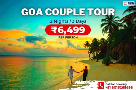 Goa Tour Package for Couple - ₹6,499 / Person - TickYourTour