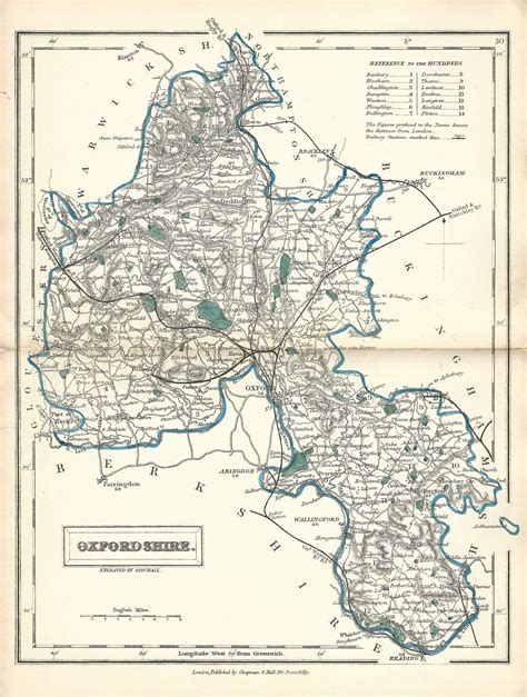 Oxfordshire antique map from English Counties c1860 – Frontispiece_Maps