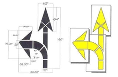 PARKING LOT ARROW STENCILS DEL Graphics, Inc.