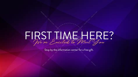 First Time Abstract Church Announcement Pre Service Slides | Clover Media