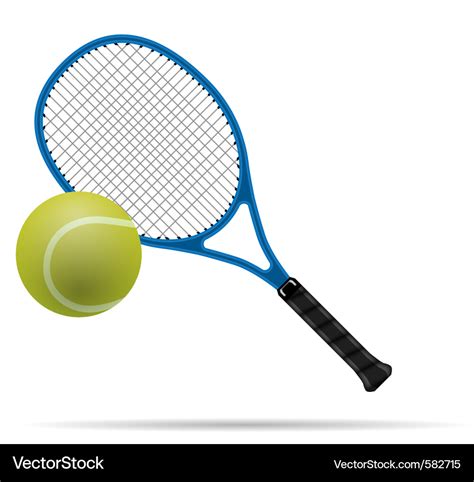 Racket and tennis ball Royalty Free Vector Image