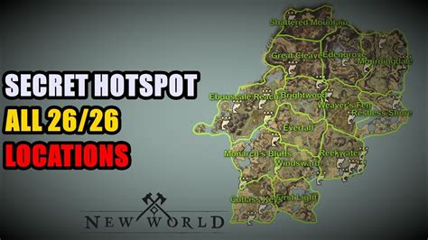 All Secret Hotspot Locations New World - YouTube