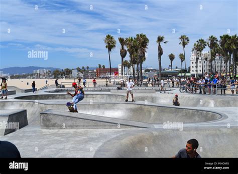 USA California CA Los Angeles Venice Beach Skateboard Park a free and ...