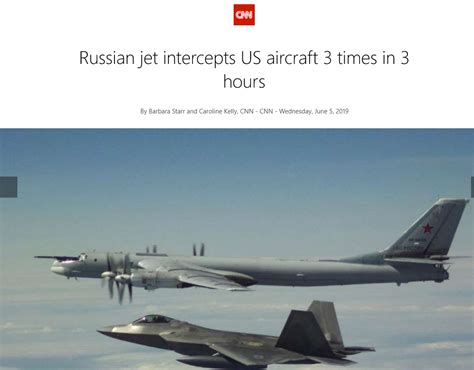 Except... that's a Russian aircraft being intercepted by a US Jet ...